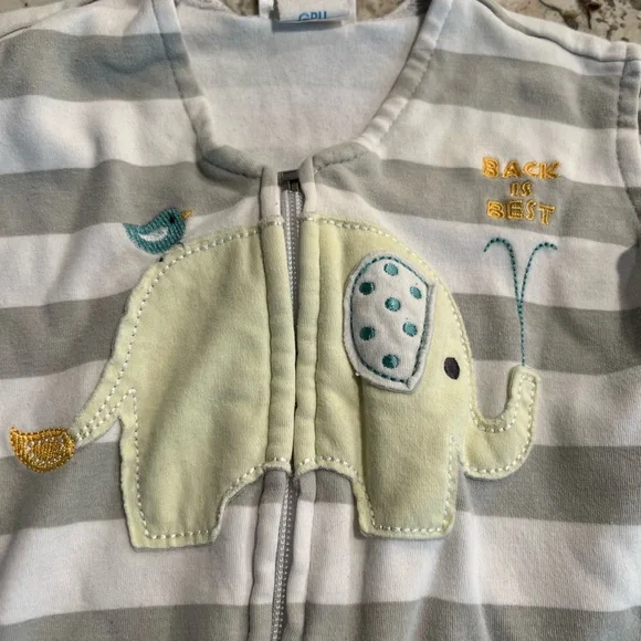 Halo Baby Sleep Sack Striped Elephant Small 0-6 Months 10-18 Lb - Picture 2 of 3